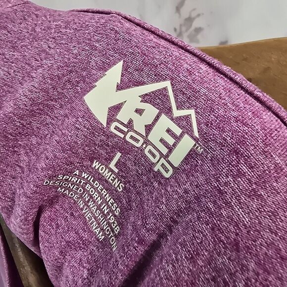 REI Co Op Shirt Womens Large Pink Purple Tech Short Sleeve Active Hiking - Picture 3 of 9